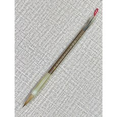 正大筆莊 鼬尾系列 文資藝師 陳景聰 製 秋季狼尾配對牛耳毛 狼毫筆 適用褚遂良聖教序, 1個, 二號鼬尾