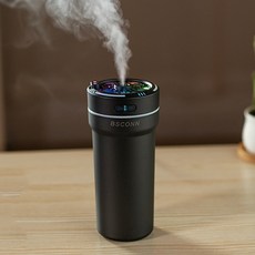 BSCONN 차량용 무선 가습기 별빛 무드등 자동감지 작동 캠핑 무드등, 블랙