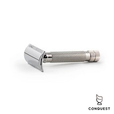CONQUEST 義大利 RazoRock Old Type Razor 開放式傳統刮鬍刀 316L不鏽鋼手柄, 1個, HD Handle 刮鬍刀, 1