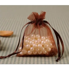 흰색 보석 선물 포장 오간자 가방 웨딩 크리스마스 드로스트링 파우치 10x15cm 200 개, 01 10x15cm-200pcs, 22 Coffee