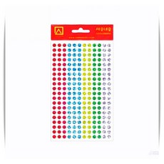 원형 홀로그램 견출지 혼합 5mm 4매 반짝 스티커 앤츠런3