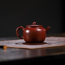 宜興原礦手工紫砂壺家用紫硃泥紫砂壺巨輪紫砂壺, 1個, 巨輪壺220毫升紫朱泥