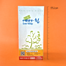 [성진] 선인 에버휩 1030g 식물성 가당 휘핑크림 생크림 (아이스박스 포장상품) 반품불가상품, 1.03kg, 4개