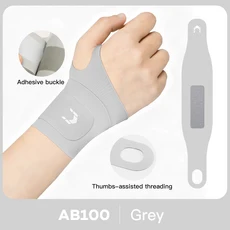 쿠쿠스토어 1VILICO 초박형 탄력 손목 보호대 - 가볍고 통기성이 좋은 스포츠 지원 배드민턴 테니스에 적합, 02 AB100-GY