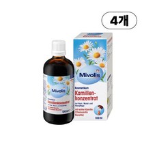 독일 내수용 미볼리스 Mivolis 카모마일 농축액 두피 케어 자연 유래 허브 케어 목욕 첨가제 Chamomile concentrate, 4개, 100ml