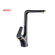 黑金色銅歐式水龍頭 冷熱仿古水龍頭 黑色廚房水龍頭, 1個