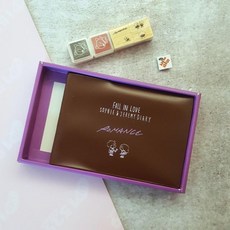 1529 DESIGN 日記本印章組, 咖啡色, 1個