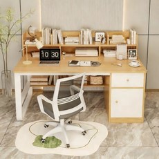 서랍형 대용량 컴퓨터책상 다용도 책상 공부용 사무실테이블, 우드