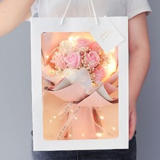 TH 乾花永生霧香皂花束禮品套組, 粉色的