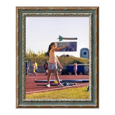 FOLKOR 빈티지 12.7 x 17.8cm(5 x 7인치) 사진 액자 탁상 선반 갤러리 벽 장식용 12.7 x 17.8cm(5 x 7인치) 맞춤형 사진 아트 프린트 복도, 블루 골드