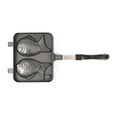 손잡이 붕어빵틀 350 x 150 x 35mm, 1개