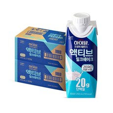[하이뮨]하이뮨 프로틴 밸런스 액티브 밀크쉐이크 ZERO (250mlx18입) 2박스, 250ml