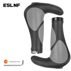 Skwiki 인체공학적 자전거 핸들바 그립 미끄럼 방지 편안하고 내구성 손 지지대 손목 피로 해소 MTB 통근 시티 바이크 및 크루즈 바이크용, 1개, 단일