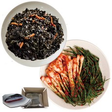 선미식가 국내산 100% 파래무침 1kg + 감칠맛 파김치 1kg 1개, 1세트