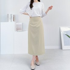 마르쉘 롱스커트 55~100 빅사이즈 H라인 스커트 여성 정장치마 기모 헤링본 사계절