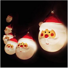 크리스마스 가랜드 크리스마스 산타 줄조명 led 건전지 및 USB 타입, 1개, 10구 산타 건전지