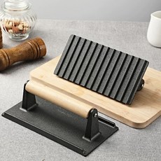 플레이트줄무늬 프레스 스테이크 구이 철판 패턴 누름판 오징어, B. 정사각형 갈비 0x0cm