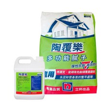 NIPPON PAINT 立邦 陶覆樂 多功能膩子 彈性抗裂 高效防水, 水泥灰, 1套, 22.3L