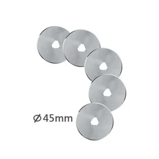 로터리 패브릭 커터 카드 종이 바느질 퀼트 롤러 컷 재단사 가위 도구 드레스 의류 만들기, [04] 5Pcs 45mm blade, 1개