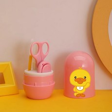 婴儿宝宝儿童指甲剪新生专用防夹肉婴幼儿指甲刀初生指甲钳套装, 1個, 粉色-鸭嘴兽:1個