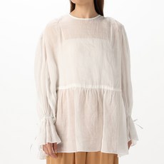 휴먼우먼 여성 키쿠치 아키코 X LEE 콜라보레이션 볼륨 블라우스