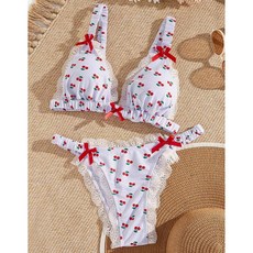 마리아라벨라 열렬한 핑크 화끈한 섹시 비키니 수영복 여자 수영복 세트 글래머 수영복 sexy bikini swim suit set 여름 비키니 수영복 white cherry