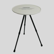 헬로앤코 원형 사이드 테이블 전용가방+메쉬망, 캠핑 사이드 테이블_아이보리