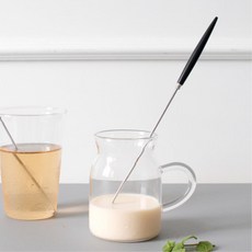 스텐 머들러 롱 티 커피 스푼 칵테일 카페, 그레이, 1개