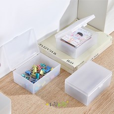 (판매종료) 원터치 포토카드 포카 탑로더 소품 보관함, 반투명, 4개