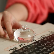 크리스탈 연적 투명 먹 유리 물통 서예도구 벼루, 단일 항목, 1개