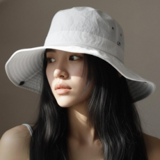 [투크] 챙넓은 여행 사파리모자 퀵드라이 버킷햇 여름 등산 데일리 벙거지모자, 화이트