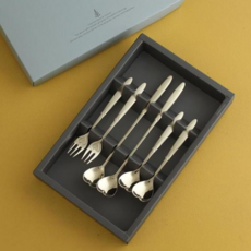 티스푼포크세트 (국산)엔젤하트골드 롱티스푼 콤비 6P 79000EA 1EA, 6p세트