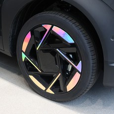 아이리온 디올뉴 셀토스 호환 차량 용품 19인치 휠스티커 휠마스크, 유광카본블랙, 1세트