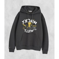 와키윌리 크랙 그래픽 후드 다크그레이 220610