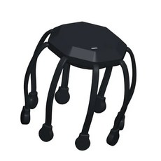 電動頭部八爪按摩器德國機芯助眠頭部按摩器 頭皮按摩器 頭部按摩儀器 仿真人揉捏按摩器 解壓按摩神器, 德國進口機芯+仿真人8抓按摩-黑色經典款