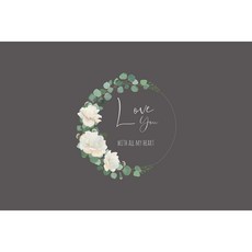 코나 주방아트보드 주방 벽 타일 셀프 인테리어 기름튐방지 러브부케(그레이), 1개