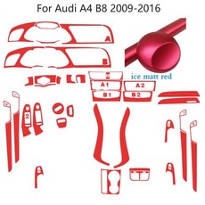 도어 차량용 카본 파이버 자동차 인테리어 센터 콘솔 컬러 몰딩 스티커 데칼 부품, 5. ice matt red, A. Left Hand Drive