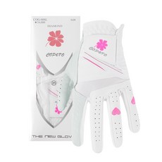 Copeto 高爾夫手套 女士超細纖維皮革耐磨防滑透氣, 白灰【1對】,20, 1個