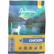 極光Auroria 無穀雞肉貓糧 5.4kg，高蛋白無穀配方，呵護腸胃，毛髮亮麗，加拿大製造, 5.4kg, 1個, 雞肉+蔬菜