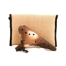 12孔陶笛秋葵造型中音C調 附贈收納袋 輕鬆演奏 享受音樂樂趣, 1個