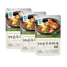 청정원 짬뽕 순두부찌개 양념, 140g, 3개