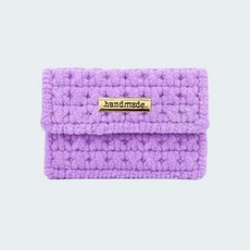 네트공예 DIY 세트 - 카드 지갑 만들기 망스티치 재료 덮개형_handmade 직사각(소) 골드 팬던트, 9. P-10 라일락, 1세트