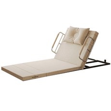 電動輔助起身躺椅 多段角度調整 親膚透氣材質 穩固支撐結構 居家休閒必備, 卡其色 帶扶手 長款90, 1個