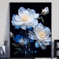 모란보석 십자수 캔버스형 DIY 설련화 80×110cm 무테 1개, 모란