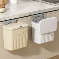 주방 음식물쓰레기통 벽걸이 8L + 전용비닐 100p 세트, 화이트(벽걸이), 1세트
