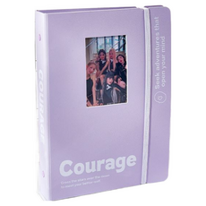 A5 活頁卡冊 （單格/四格， 適用小卡/拍立得）, 紫色外殼+【3寸四格】20張內頁