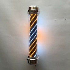 미용실싸인볼 바버샵 사인볼 간판 빨간색 흰색 조명 둥근머리 파란색 이발소 LED 50cm