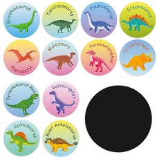 Geeee 24개 화장실 변기에 소변을 보는 배변 훈련 스티커 공개 차트 재사용 가능한 소변 데칼, Dinosaur