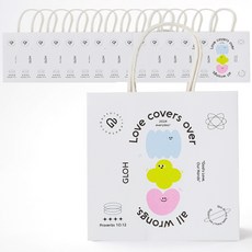 글로우 미니 쇼핑백 15p, 화이트