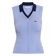 라코스테 민소매 니트 폴로 탑